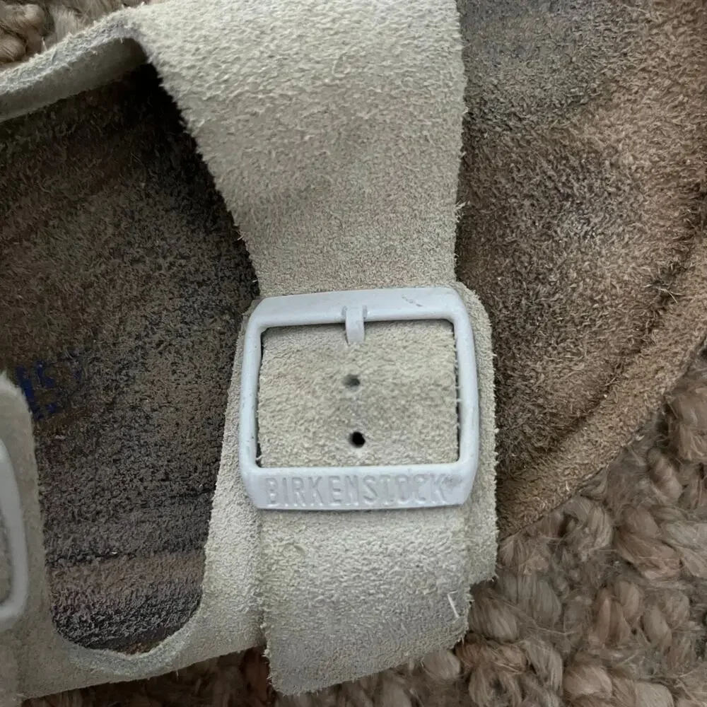 Birkenstock Arizona Oyster Cream Suede Sandals EU 39 Narrow Women’s 8-8.5
